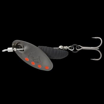 Savage gear třpytka grub spinners silver red black - #2 5,8 g