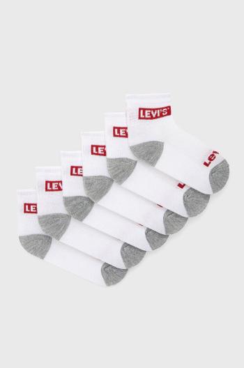 Dětské ponožky Levi's bílá barva