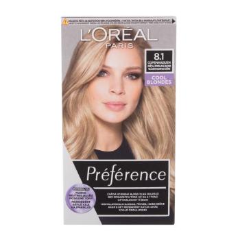 L'Oréal Paris Préférence 60 ml barva na vlasy pro ženy poškozená krabička 8,1 Copenhaguen na barvené vlasy; na blond vlasy; na všechny typy vlasů