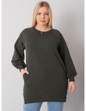 Dámská halenka plus size TOLEDO tmavě khaki  