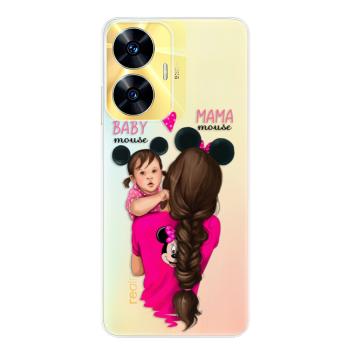 Odolné silikonové pouzdro iSaprio - Mama Mouse Brunette and Girl - Realme C55