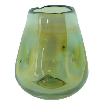 Zelená ručně foukaná skleněná váza - Ø 10*12 cm 6GL4091GR