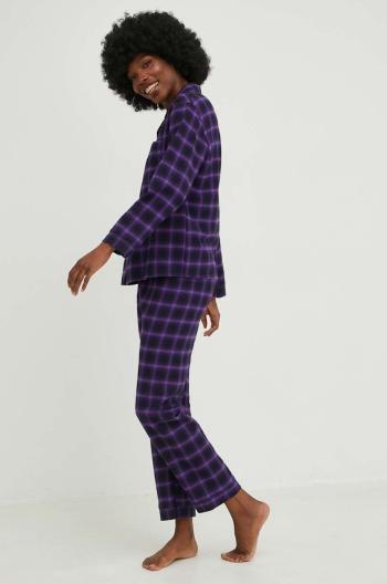 Bavlněné pyžamo Answear Lab fialová barva, bavlněná