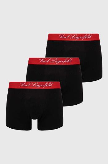 Boxerky Karl Lagerfeld 3-pack pánské, černá barva