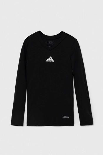 Dětské tričko s dlouhým rukávem adidas Performance TEAM BASE TEE černá barva, s potiskem, GN5710