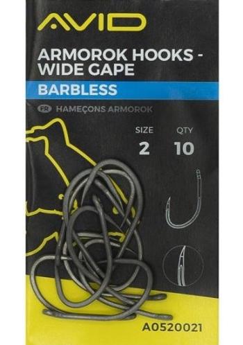 Avid carp háčky armorok hooks wide gape barbless - 8