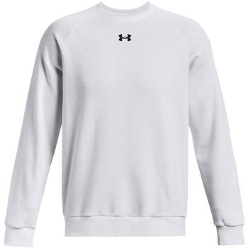 Under Armour RIVAL FLEECE CREW Pánská mikina, bílá, velikost