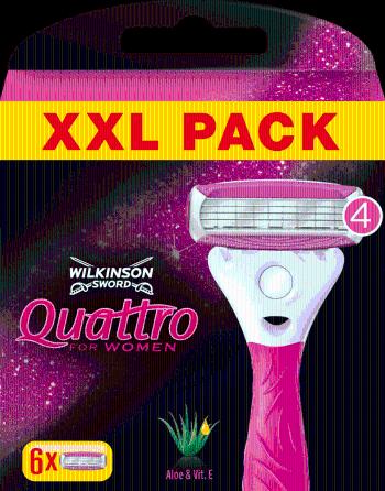 Wilkinson Sword Quattro for Women náhradní hlavice 6 ks