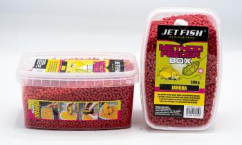 Jet fish pelety feeder method box 500 g - jahoda