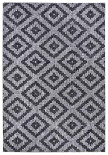 NORTHRUGS - Hanse Home koberce Kusový koberec Twin-Wendeteppiche 105461 Night Silver - 80x150 cm Šedá