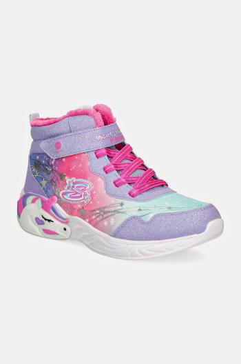 Dětské sneakers boty Skechers UNICORN DREAMS fialová barva, 303057L