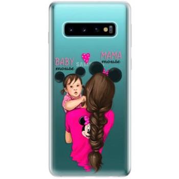 iSaprio Mama Mouse Brunette and Girl pro Samsung Galaxy S10 (mmbrugirl-TPU-gS10)