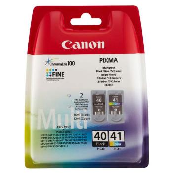 MultiPack CANON PG-40, CL-41 - originální cartridge, černá + barevná, 1x16ml/1x12ml multipack