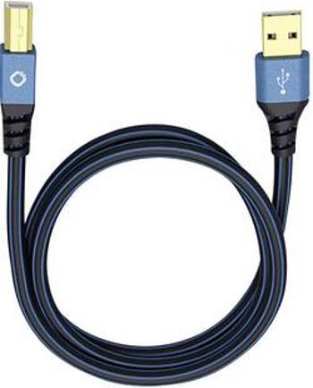 USB 2.0 kabel Oehlbach USB Plus B 9343, 3.00 m, modrá