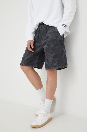 Bavlněné šortky Wrangler pánské, šedá barva