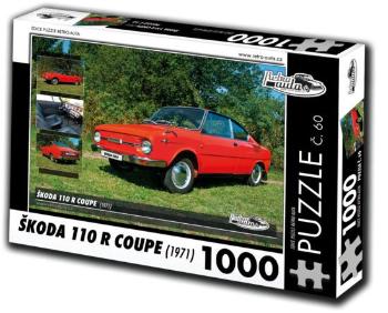 RETRO-AUTA Puzzle č. 60 Škoda 110 R Coupe (1971) 1000 dílků