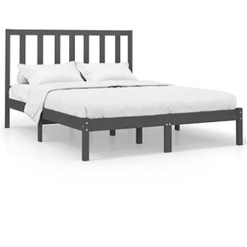 Rám postele šedý masivní dřevo 120 × 200 cm, 3106765 (3106765)
