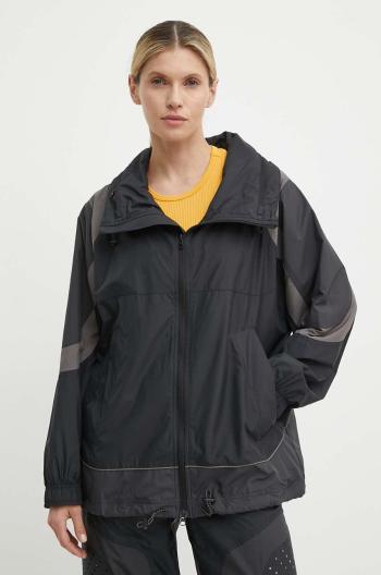 Větrovka adidas by Stella McCartney černá barva, přechodná, oversize, IN3619