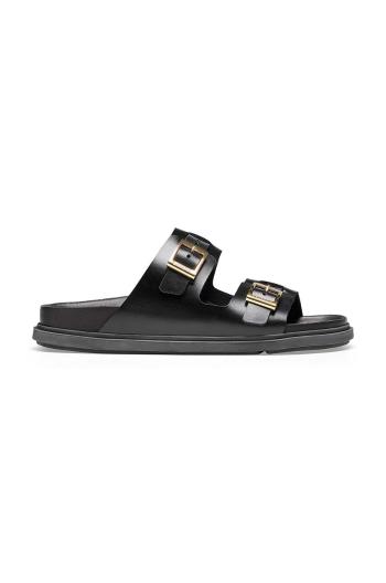 Kožené pantofle Birkenstock St Barths dámské, černá barva, 1025245