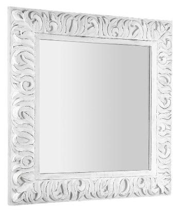 SAPHO ZEEGRAS zrcadlo ve vyřezávaném rámu, 90x90cm, bílá IN395