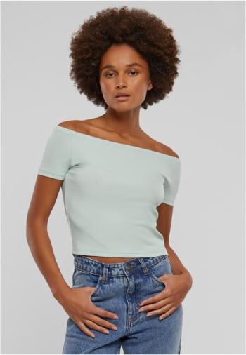 Urban Classics Ladies Organic Off Shoulder Rib Tee frostmint - XXL