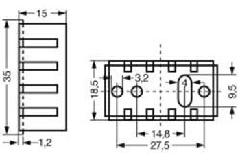 Chladič Fischer Elektronik ICK 35/SA s děrováním, 35 x 18,5 x 15 mm, 20 kW