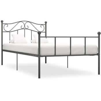 Rám postele šedý kov 100x200 cm (284531)