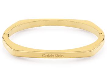 Calvin Klein Pozlacený pevný náramek z oceli Bold Metals 35000556 6,8 cm