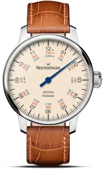 MeisterSinger Edition Passage - Světle hnědý kožený řemínek barvy cognac