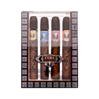 Cuba Set Miniatures dárková kazeta toaletní voda Gold 5 ml + toaletní voda Blue 5 ml + toaletní voda Orange 5 ml + toaletní voda Red 5 ml pro muže