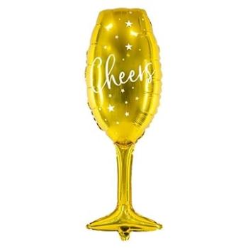 Balónek fóliový šampuska - champagne - Silvestr - Happy New Year - 28x80 cm (5900779114418)