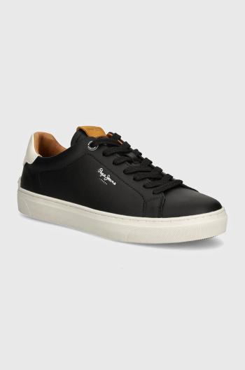 Kožené sneakers boty Pepe Jeans PMS00020 černá barva, CAMDEN CLUB M