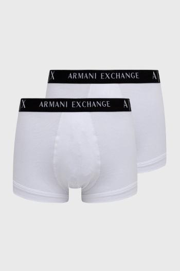Boxerky Armani Exchange (2-pak) pánské, bílá barva