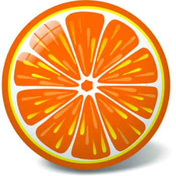 Míč pomeranč 23 cm