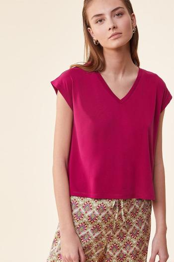 Pyžamové tričko Etam růžová barva