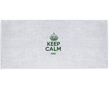 Celopotištěný sportovní ručník Keep calm