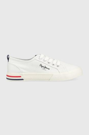 Dětské sneakers boty Pepe Jeans BReady Basic bílá barva