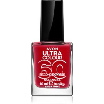 Avon Ultra Colour 60 Second Express rychleschnoucí lak na nehty odstín Lightening Red 10 ml