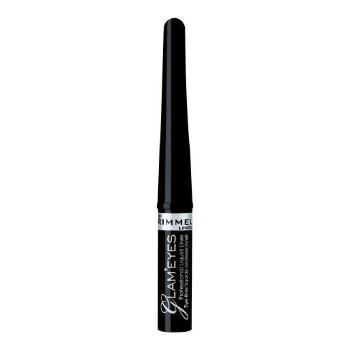 Rimmel London Glam Eyes 3,5 ml oční linka pro ženy 001 Black Glamour tekuté linky