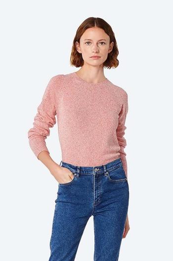 Svetr z vlněné směsi A.P.C. Pull Axelle WVBAF-F23040 ROSE VIF dámský, růžová barva