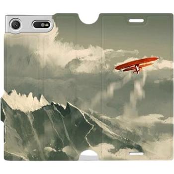 Flipové pouzdro na mobil Sony Xperia XZ1 Compact - MA03P Oranžové letadlo v horách (5903226149148)