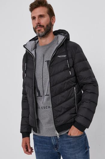 Péřová bunda Armani Exchange pánská, černá barva, zimní, 8NZB53 ZNW3Z NOS