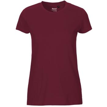 Neutral Dámské tričko Fit z organické Fairtrade bavlny - Bordeaux | XL