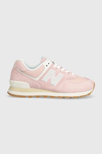 Sneakers boty New Balance 574 růžová barva, WL574QE2