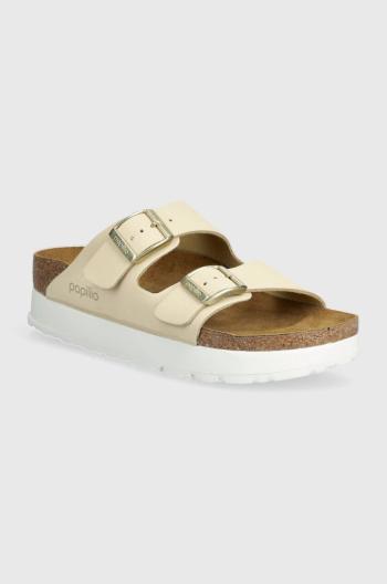 Nubukové pantofle Birkenstock BIRKENSTOCK X PAPILLIO Arizona Platform Flex béžová barva, 1026924