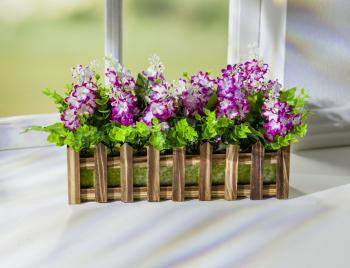 Magnet 3Pagen Dřevěný truhlík s květinami