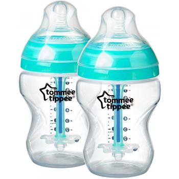 Tommee Tippee C2N Closer to Nature Advanced kojenecká láhev DUO BALENÍ anti-colic 0m+ 2x260 ml