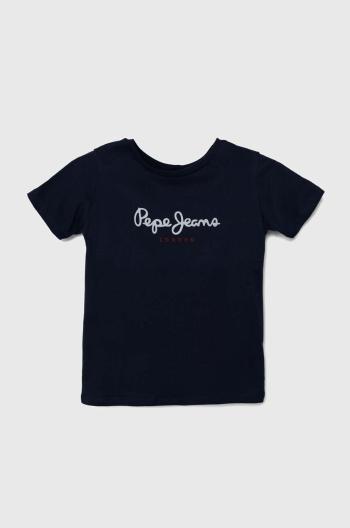 Dětské bavlněné tričko Pepe Jeans NEW ARTN tmavomodrá barva, s potiskem, PB503920