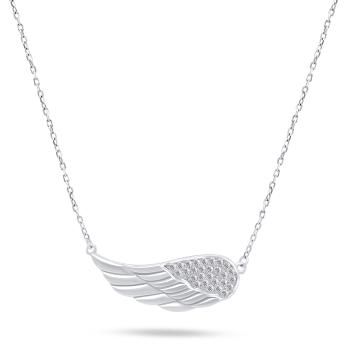 Brilio Silver Něžný stříbrný náhrdelník Andělské křídlo NCL30W