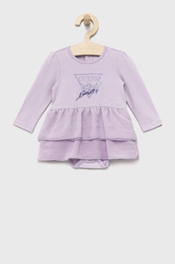 Dívčí šaty Guess fialová barva, mini